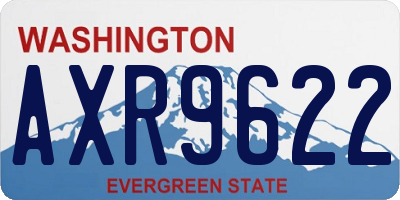 WA license plate AXR9622