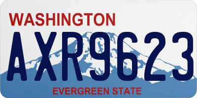 WA license plate AXR9623