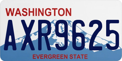 WA license plate AXR9625