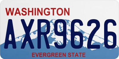 WA license plate AXR9626