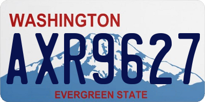 WA license plate AXR9627