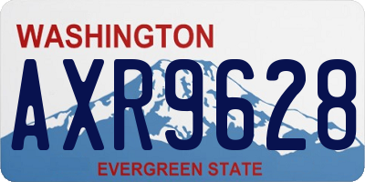 WA license plate AXR9628