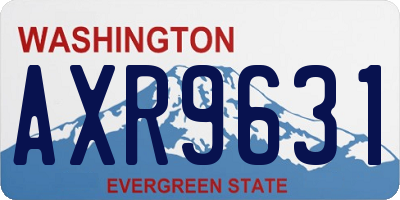 WA license plate AXR9631