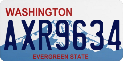 WA license plate AXR9634
