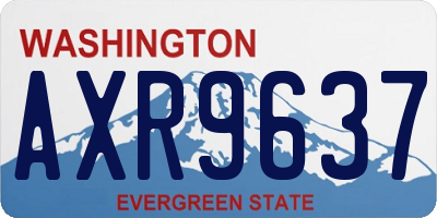 WA license plate AXR9637