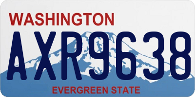 WA license plate AXR9638