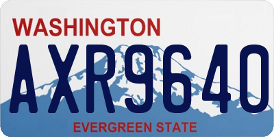 WA license plate AXR9640
