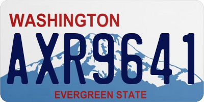 WA license plate AXR9641