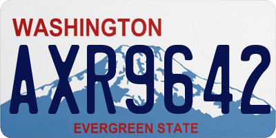 WA license plate AXR9642