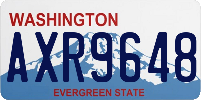 WA license plate AXR9648