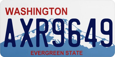 WA license plate AXR9649