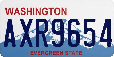 WA license plate AXR9654