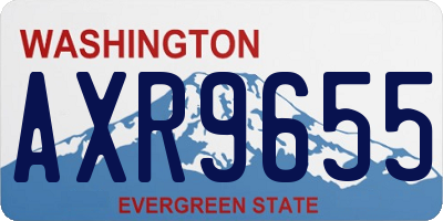 WA license plate AXR9655