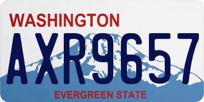 WA license plate AXR9657