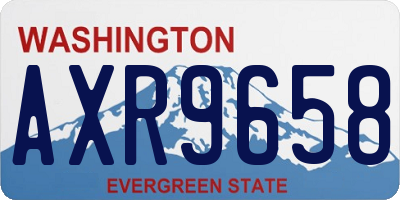 WA license plate AXR9658