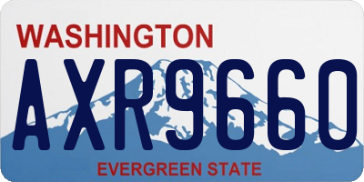 WA license plate AXR9660