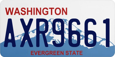 WA license plate AXR9661