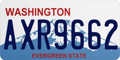 WA license plate AXR9662