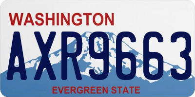 WA license plate AXR9663