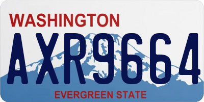 WA license plate AXR9664