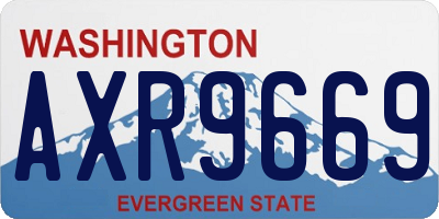 WA license plate AXR9669