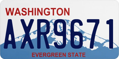 WA license plate AXR9671