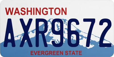 WA license plate AXR9672