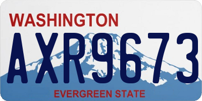 WA license plate AXR9673