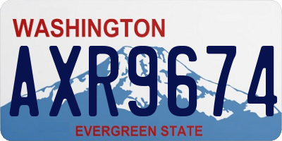 WA license plate AXR9674