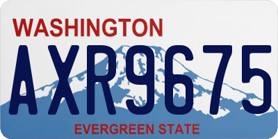 WA license plate AXR9675