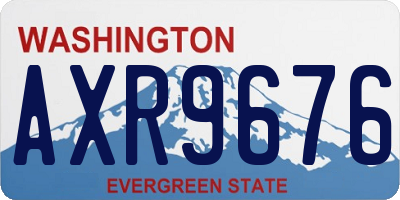 WA license plate AXR9676