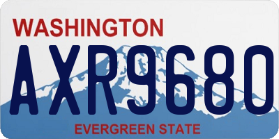 WA license plate AXR9680