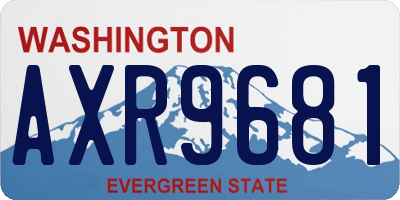 WA license plate AXR9681