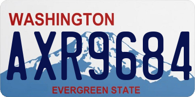 WA license plate AXR9684