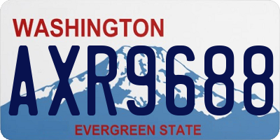 WA license plate AXR9688