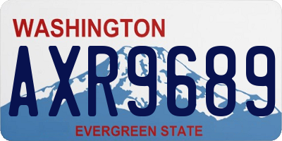 WA license plate AXR9689