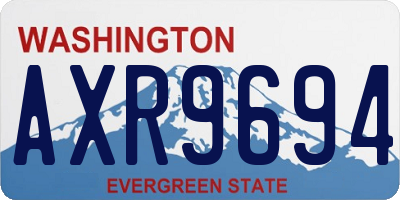 WA license plate AXR9694