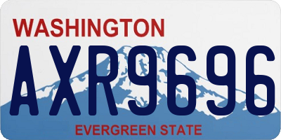 WA license plate AXR9696