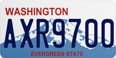 WA license plate AXR9700