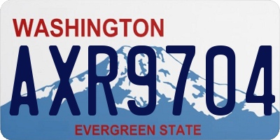 WA license plate AXR9704