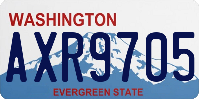 WA license plate AXR9705