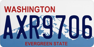 WA license plate AXR9706