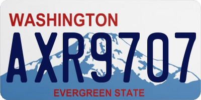 WA license plate AXR9707
