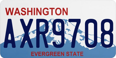 WA license plate AXR9708