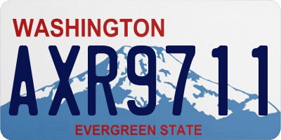 WA license plate AXR9711
