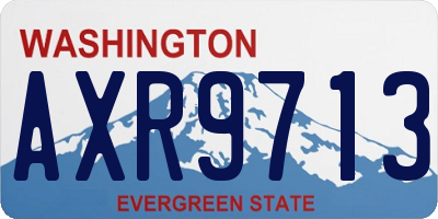 WA license plate AXR9713