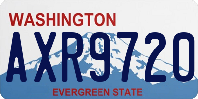 WA license plate AXR9720
