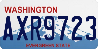 WA license plate AXR9723