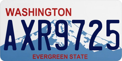 WA license plate AXR9725
