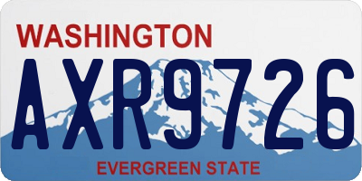 WA license plate AXR9726